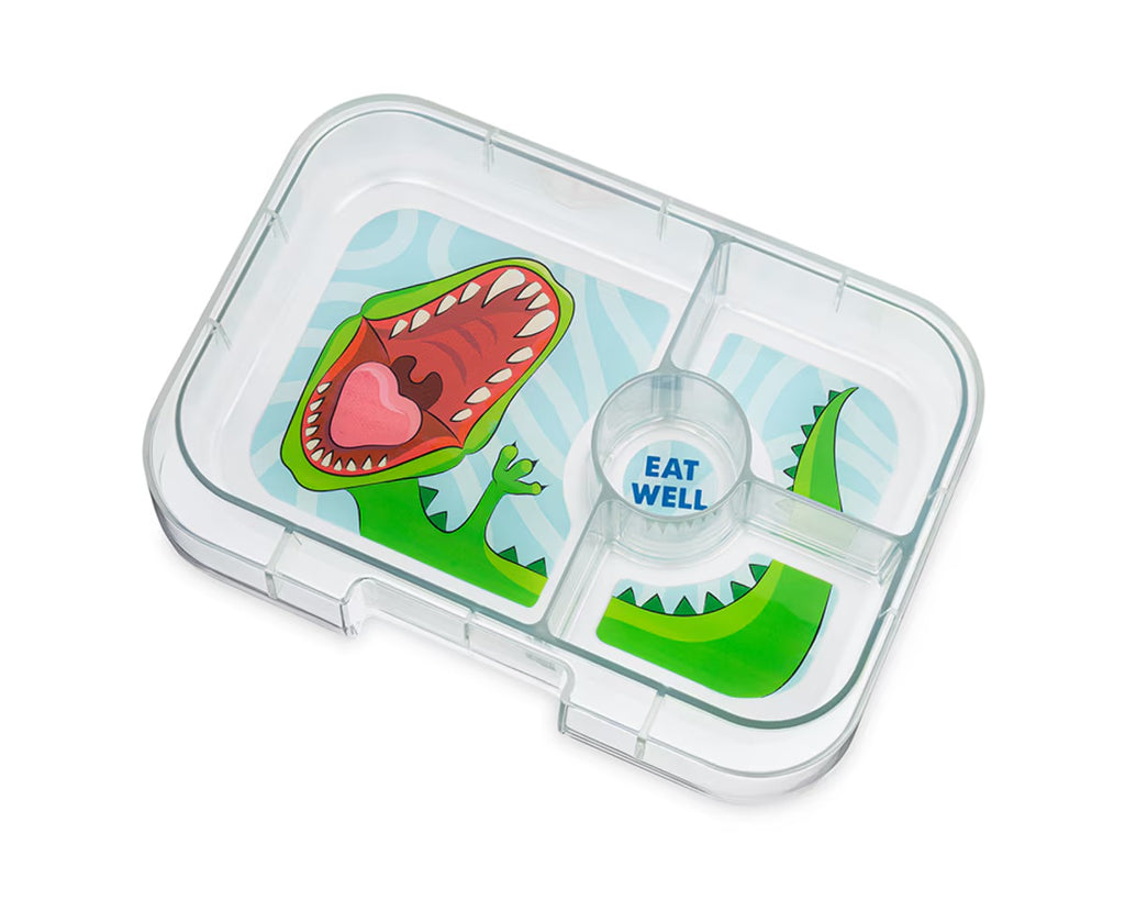 Yumbox Panino (4 compartment) ~Jurassic Green ( Dinosaur) ( Pre-order, ETA mid Jan)