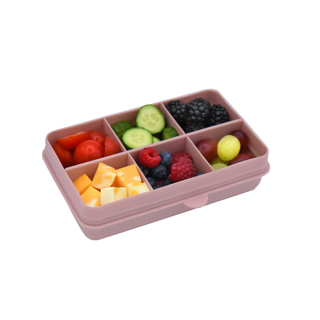 Melii Luxe Snackle Box Mini Pink - 6 Compartment