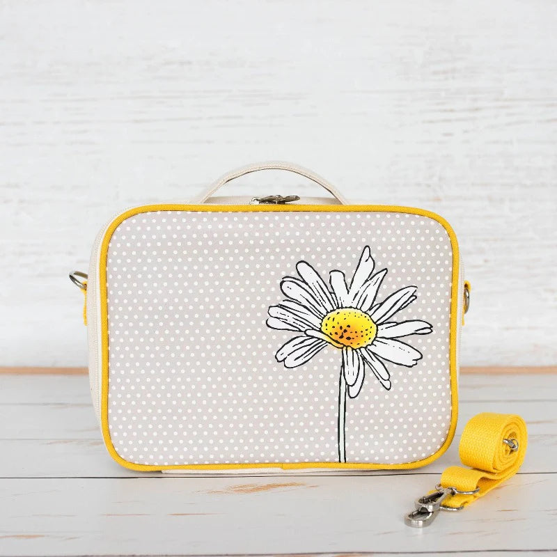 Green Essential Organic Cotton Insulated lunch box - Daisy