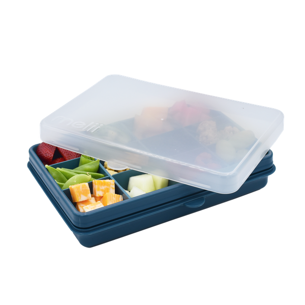 Melii Luxe Snackle  Box Blue - 12 Compartment