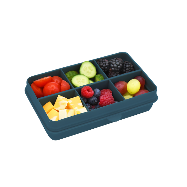 Melii Luxe Snackle Box Mini Blue - 6 Compartment