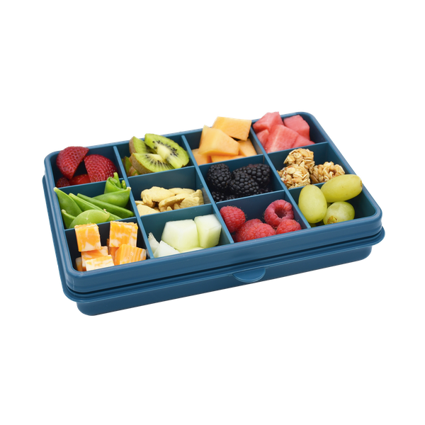 Melii Luxe Snackle  Box Blue - 12 Compartment