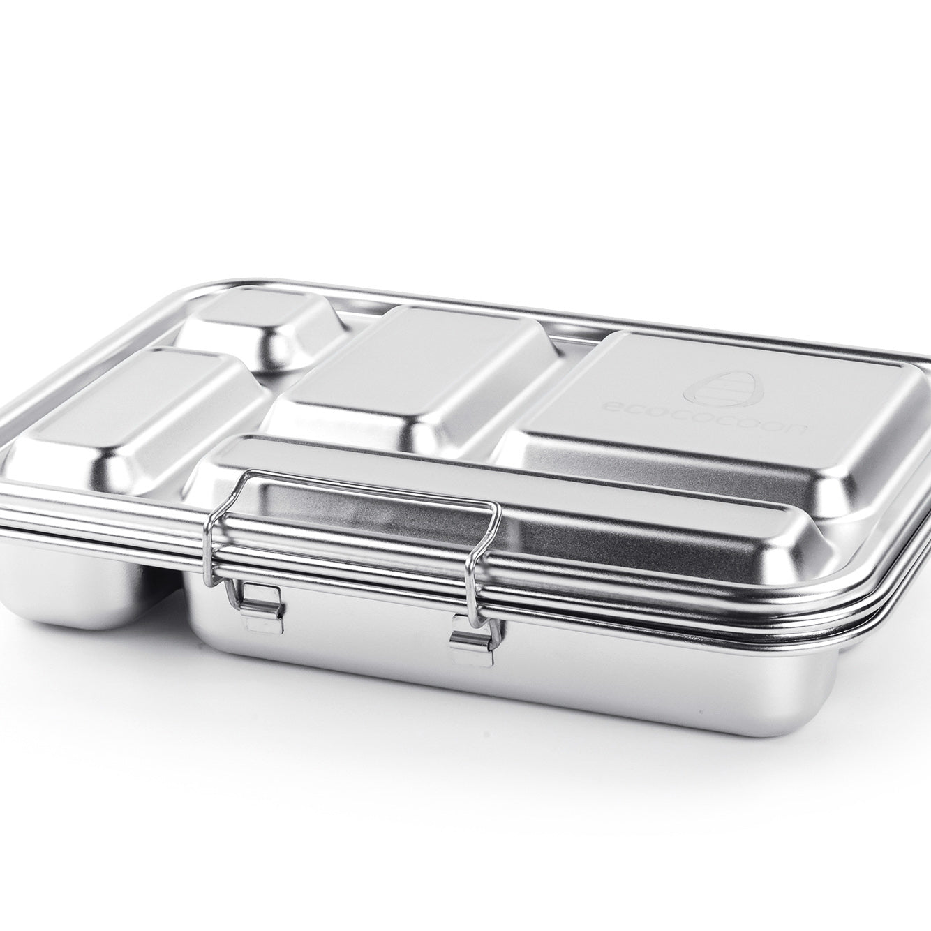 ecococoon 5 Compartment Stainless Steel Bento Box - White – Lunchbox Mini