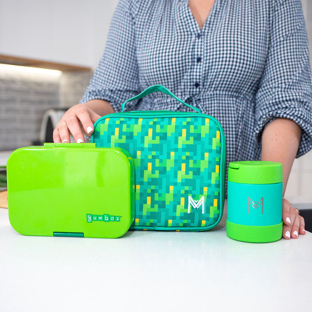 Montii Medium Insulated lunch bag ~ Pixels